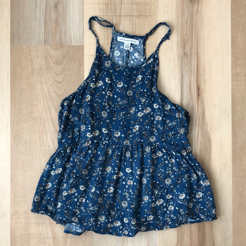 American Eagle | Floral Peplum Top